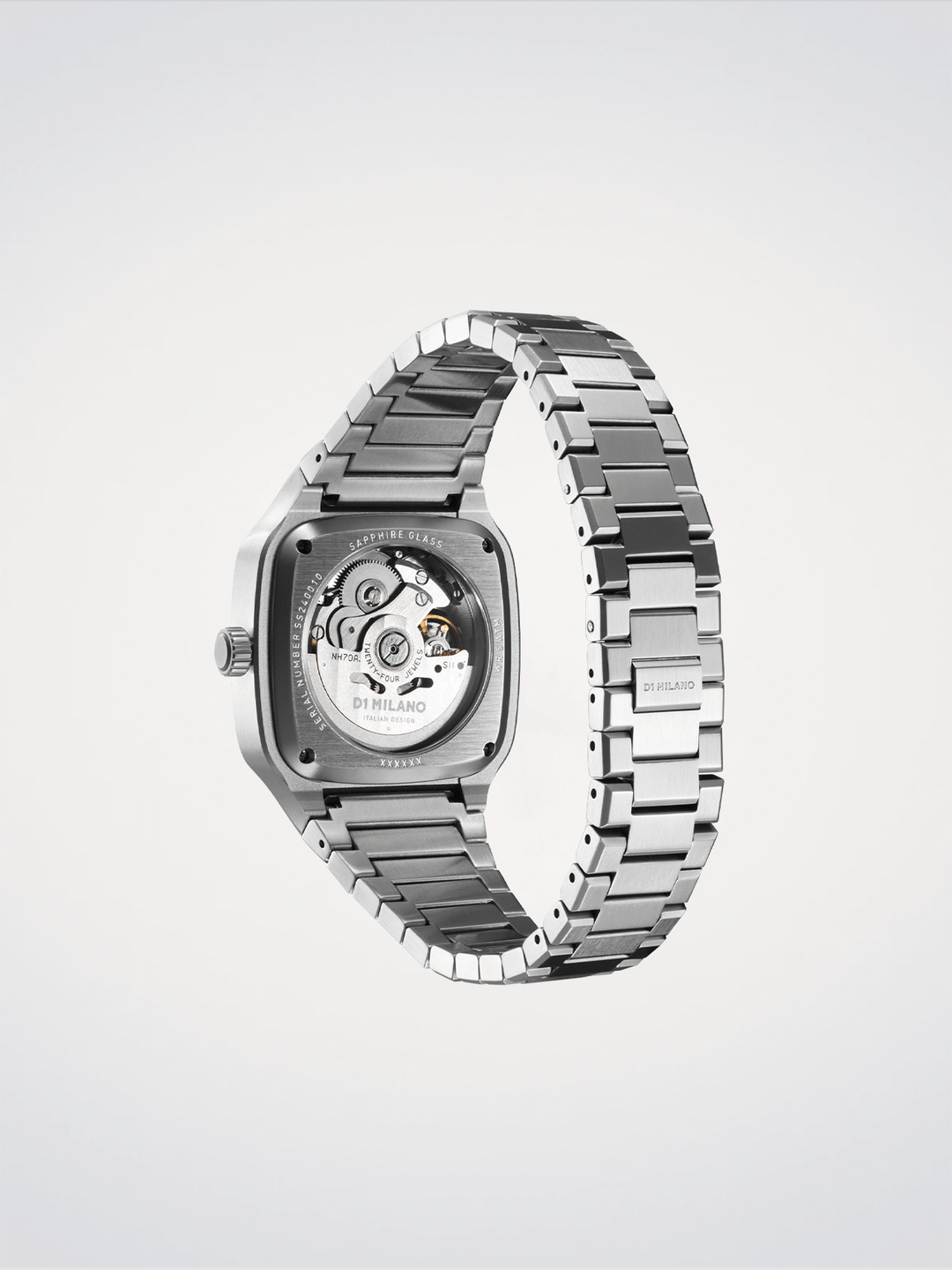 D1 Milano Grey Depth Square Skeleton 37 mm D1-SLBJ01