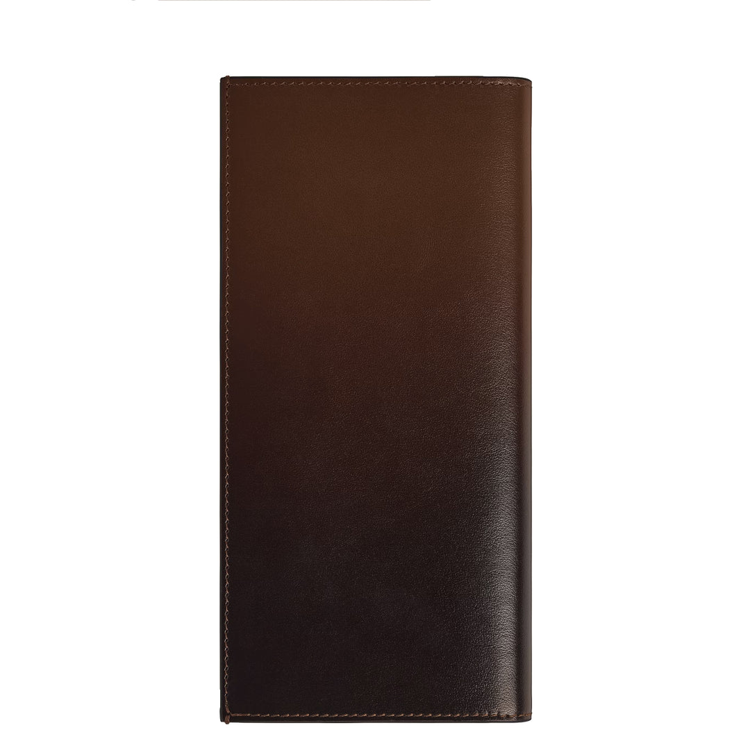 Montblanc portafoglio 14 scomparti Meisterstück, tasca con cerniera sfumato marrone 220318