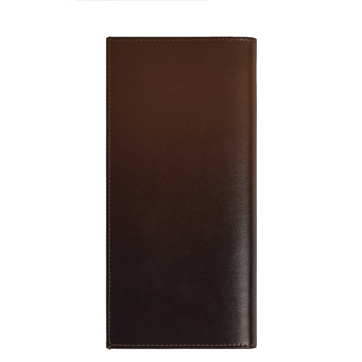 Montblanc portafoglio 14 scomparti Meisterstück, tasca con cerniera sfumato marrone 220318