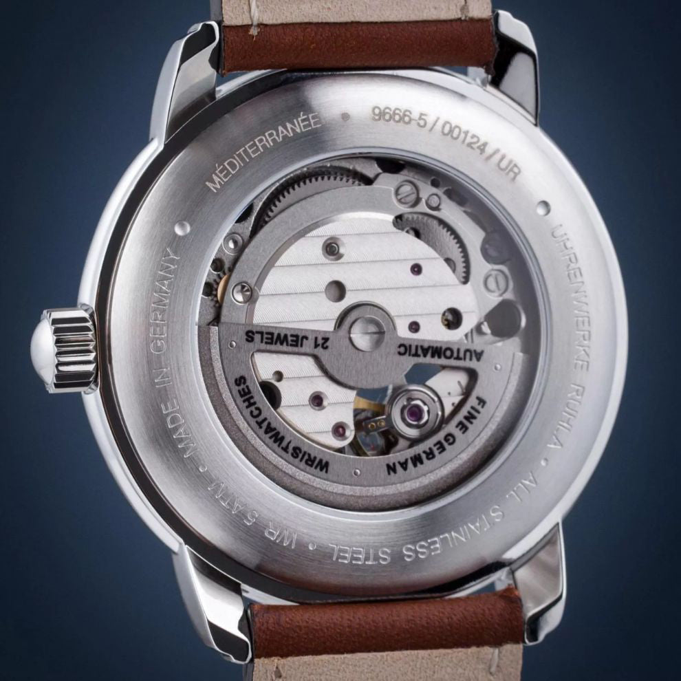 Zeppelin orologio LZ121 Mediterranèe Automatico Open 40mm beige automatico acciaio 9666-5