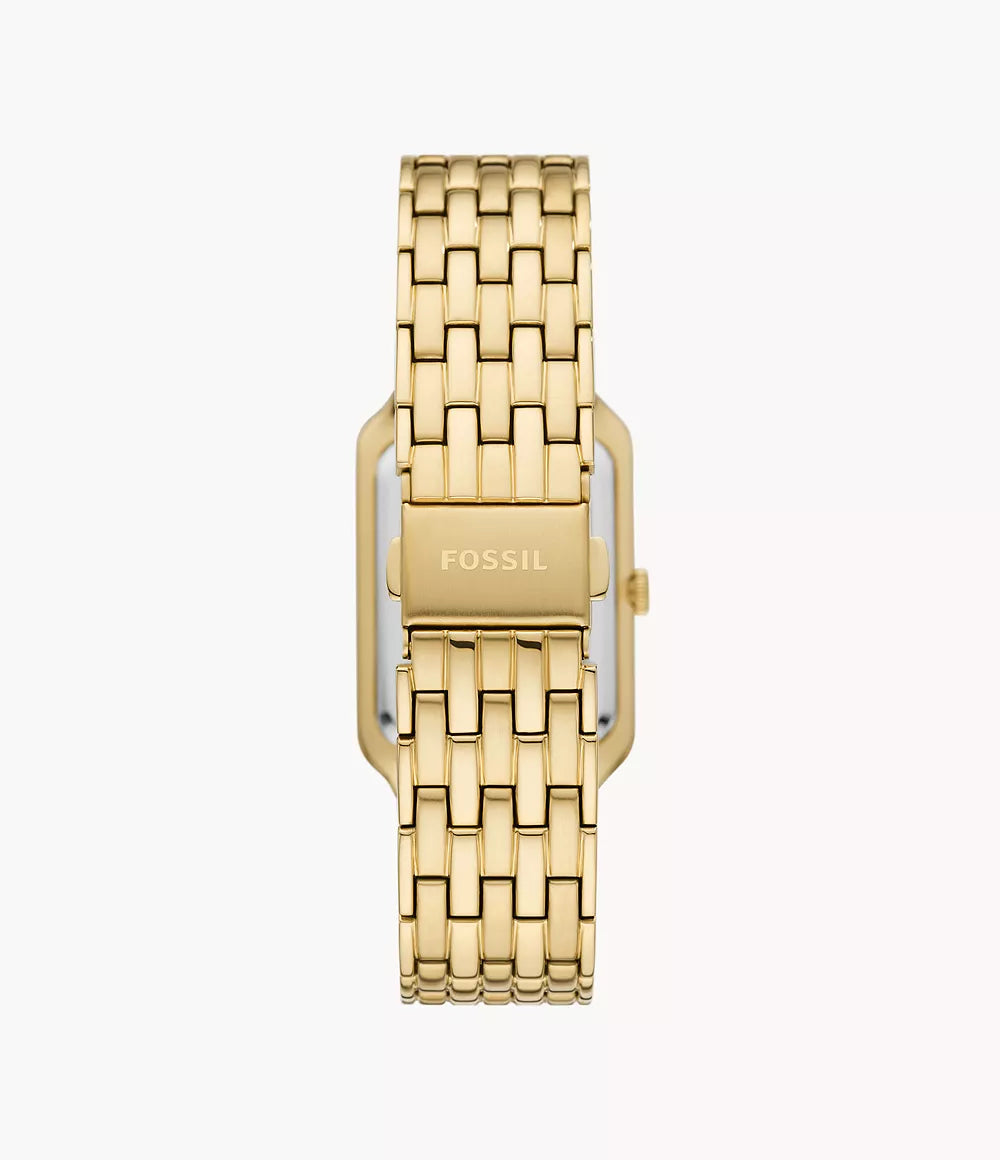 Fossil orologio Raquel 26mm madreperla quarzo acciaio finitura PVD oro giallo ES5304