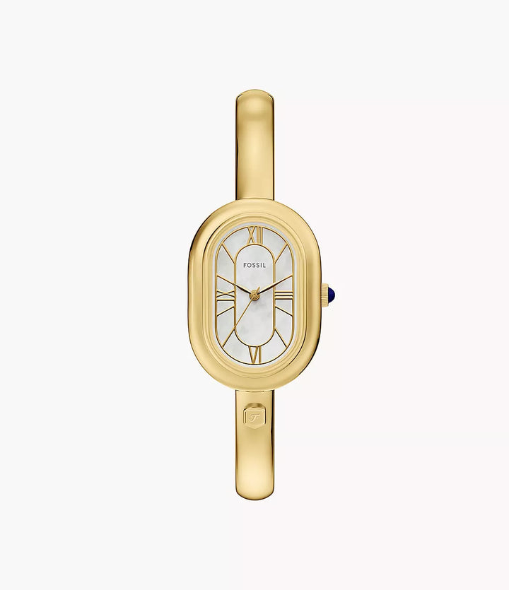 Fossil orologio Sloan 25mm madreperla quarzo acciaio finitura PVD oro giallo ES5444