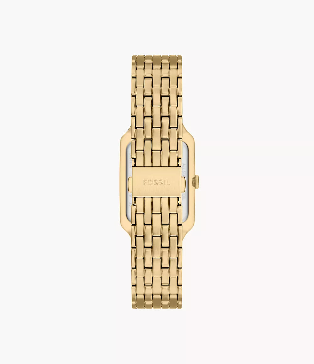 Fossil orologio Raquel 23mm verde quarzo acciaio finitura PVD oro giallo ES5452