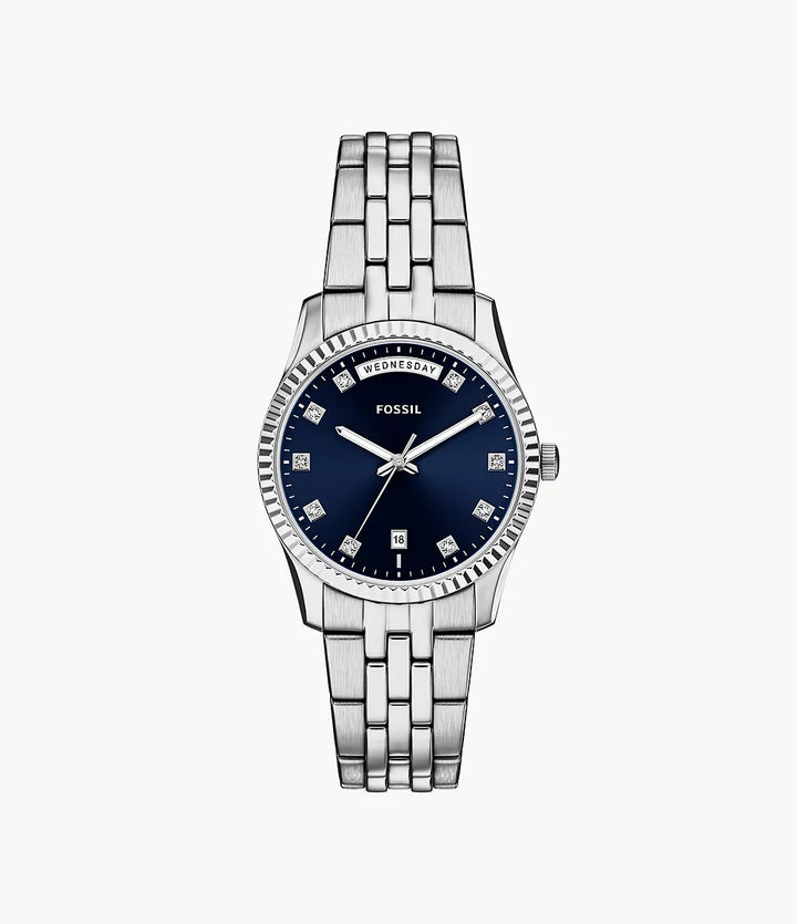 Fossil orologio Scarlette 34mm blu quarzo acciaio ES5457