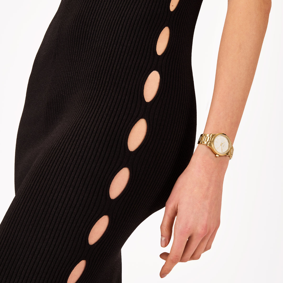 Breil orologio Abby 32mm bianco quarzo acciaio finitura PVD oro EW0754