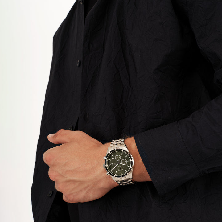 Breil orologio Captain Chrono 42mm verde quarzo acciaio EW0796