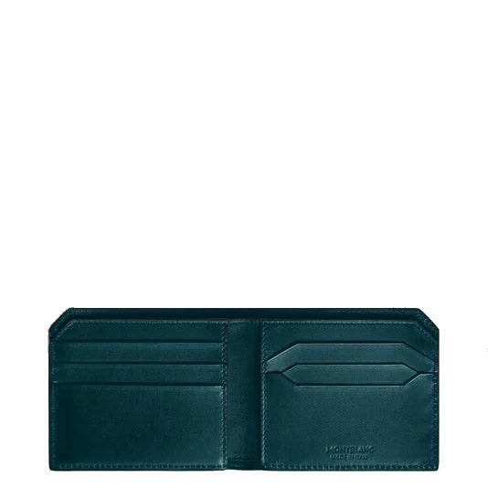 Montblanc portafoglio 6 scomparti Soft blu legion 198743