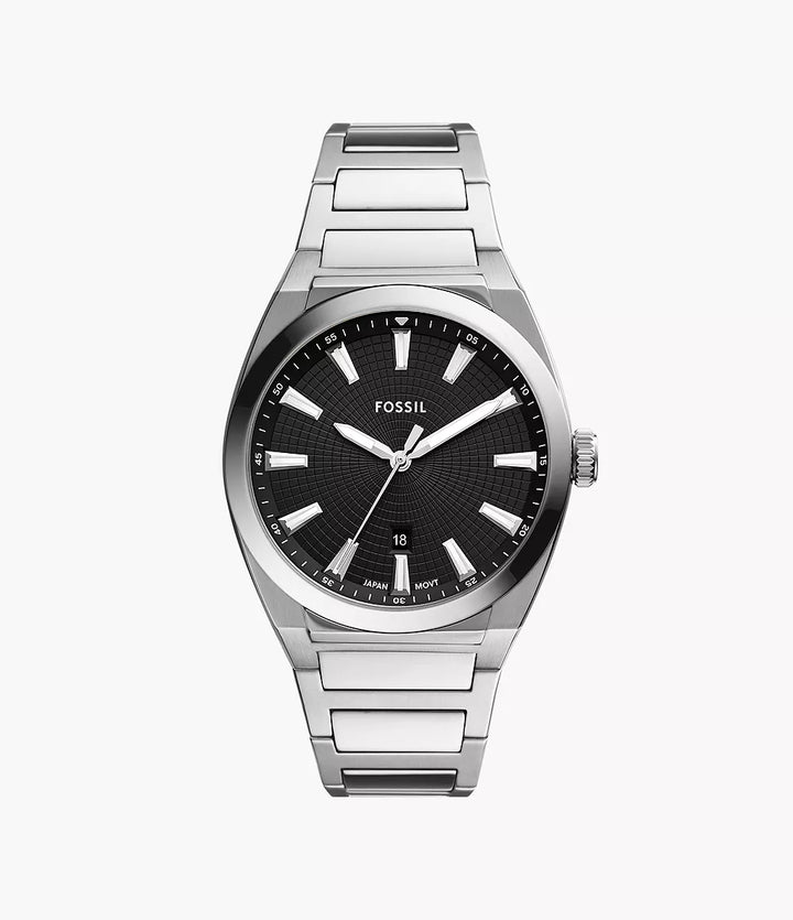 Fossil orologio Everett 42mm nero quarzo acciaio FS5821