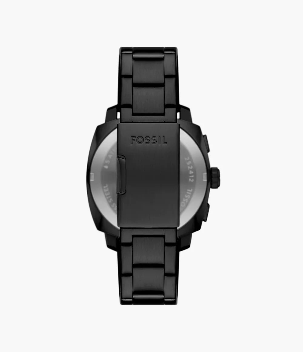 Fossil orologio Machine Chrono 44mm nero quarzo acciaio finitura PVS nero FS6097