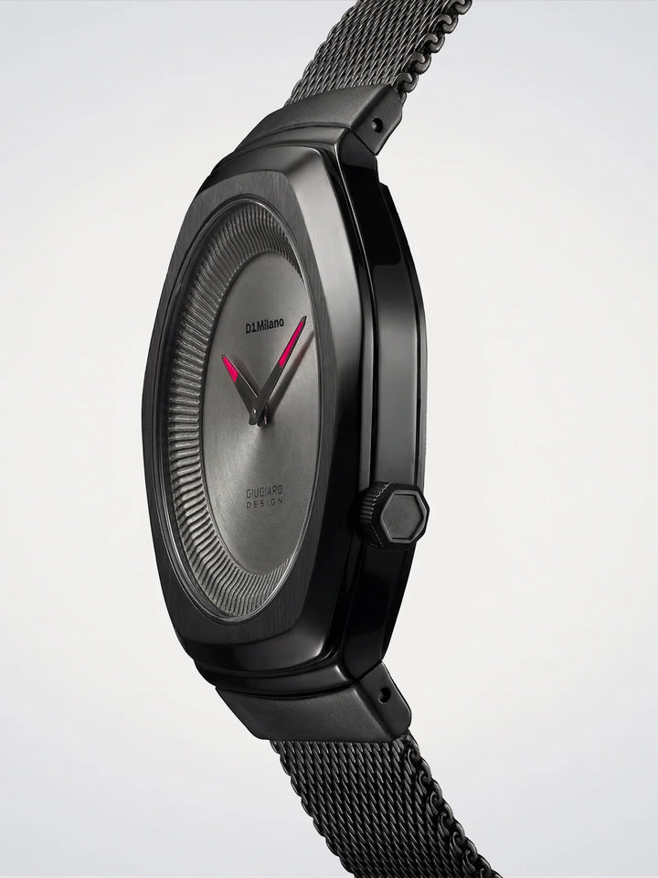 D1 Milano orologio Edizione Limitata Giugiaro Design 40mm grigio quarzo acciaio D1-IDBJ01