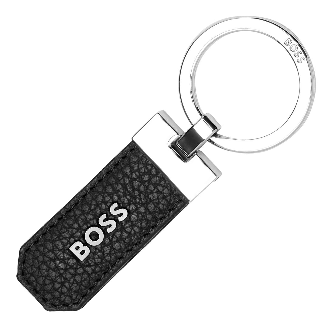 Hugo Boss Portachiavi Classico Granulato Nero HAK416A
