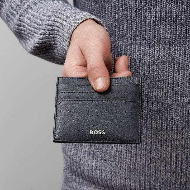 Hugo Boss Porta carte Classico Liscio Nero HLC403A