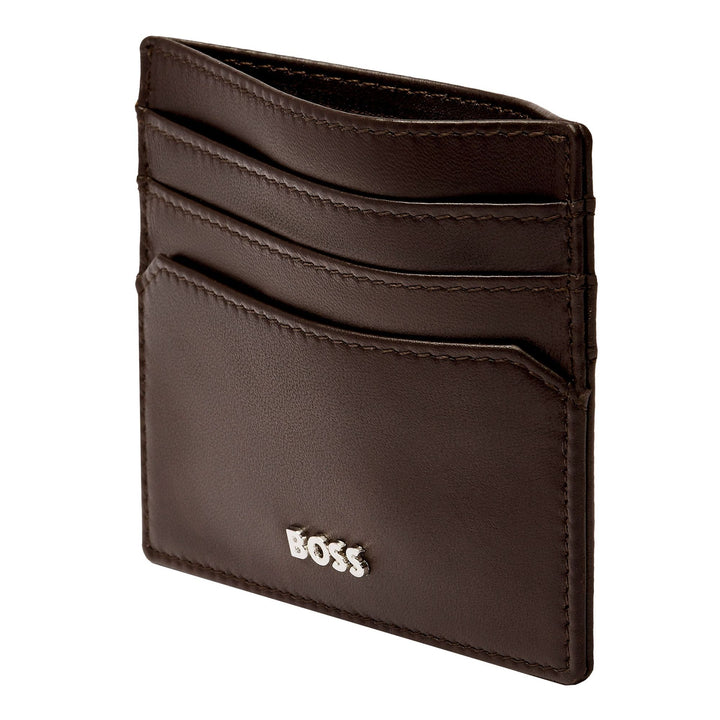Hugo Boss Porta carte Classico Liscio Marrone HLC403Y