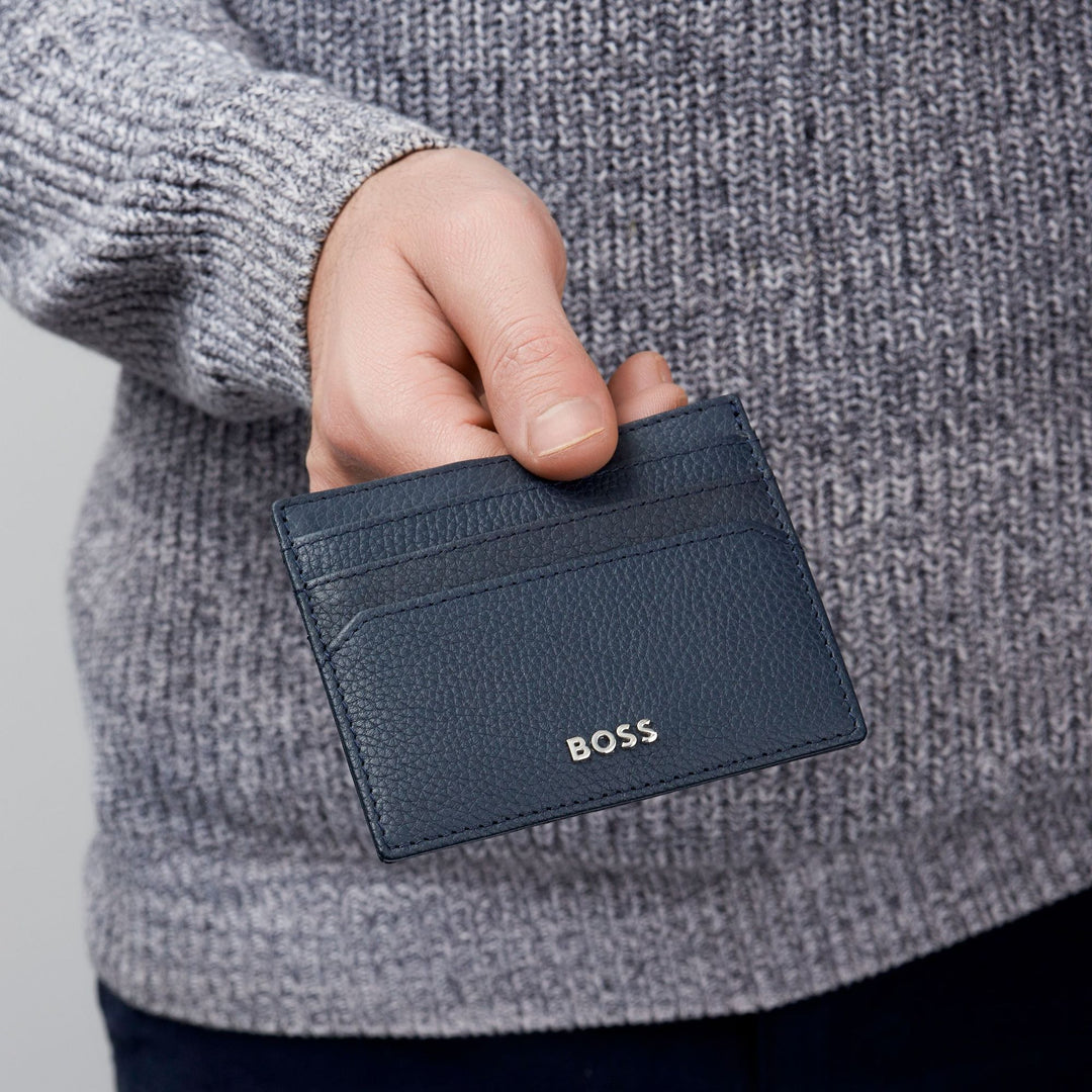 Hugo Boss Porta carte Classic Grained Navy HLC416N