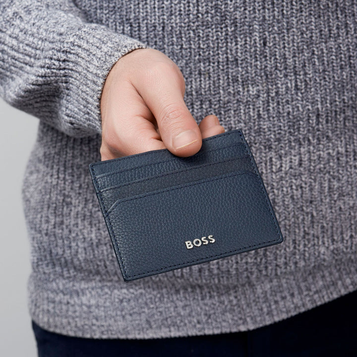 Hugo Boss Porta carte Classic Grained Navy HLC416N