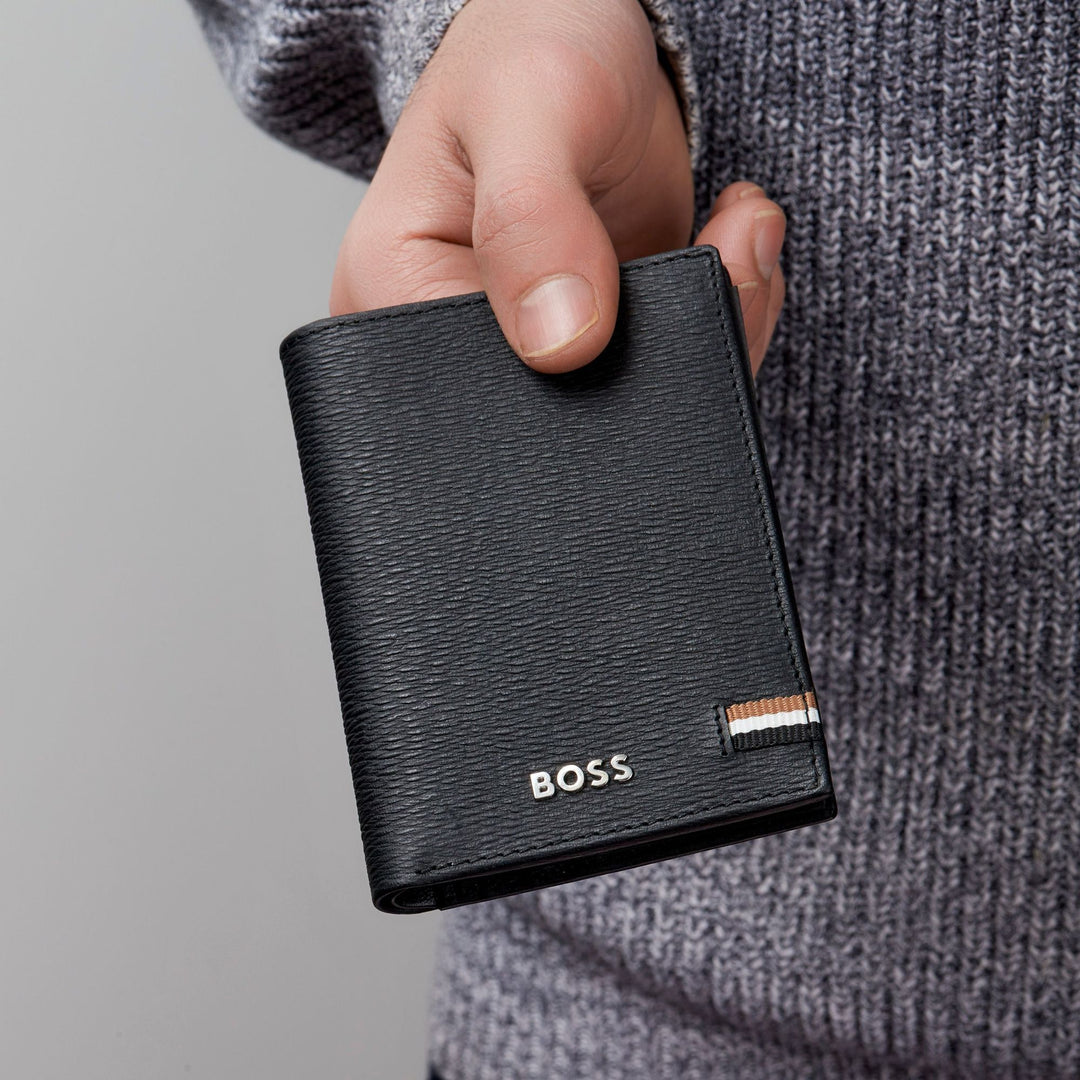 Hugo Boss Porta carte pieghevole Iconic Black HLE421A