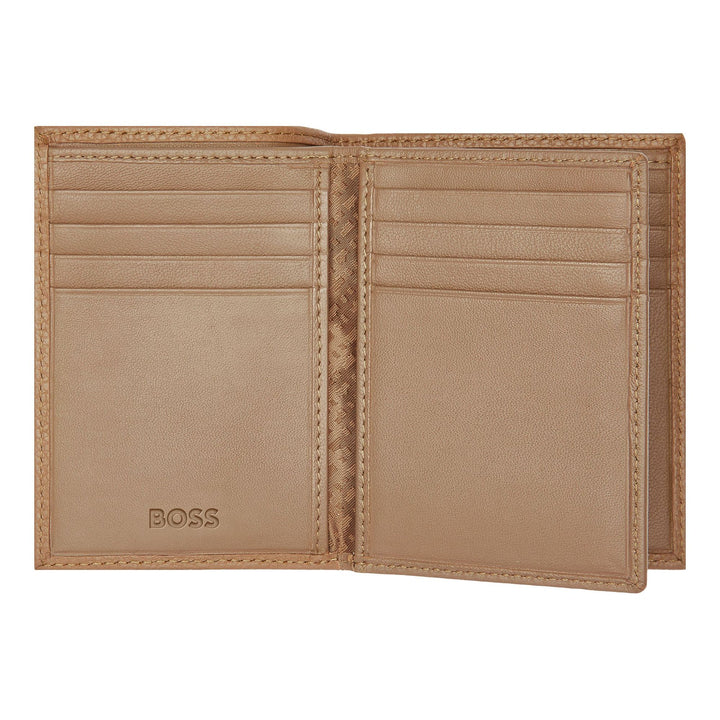 Hugo Boss Porta carte trifold Classic Grained Camel HLF416X