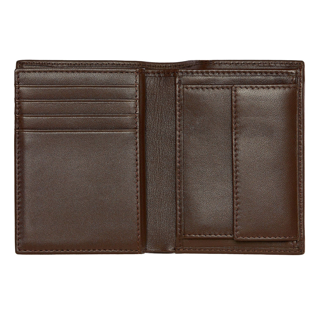 Hugo Boss Porta carte con patta e tasca porta soldi Classic Smooth Brown HLG403Y