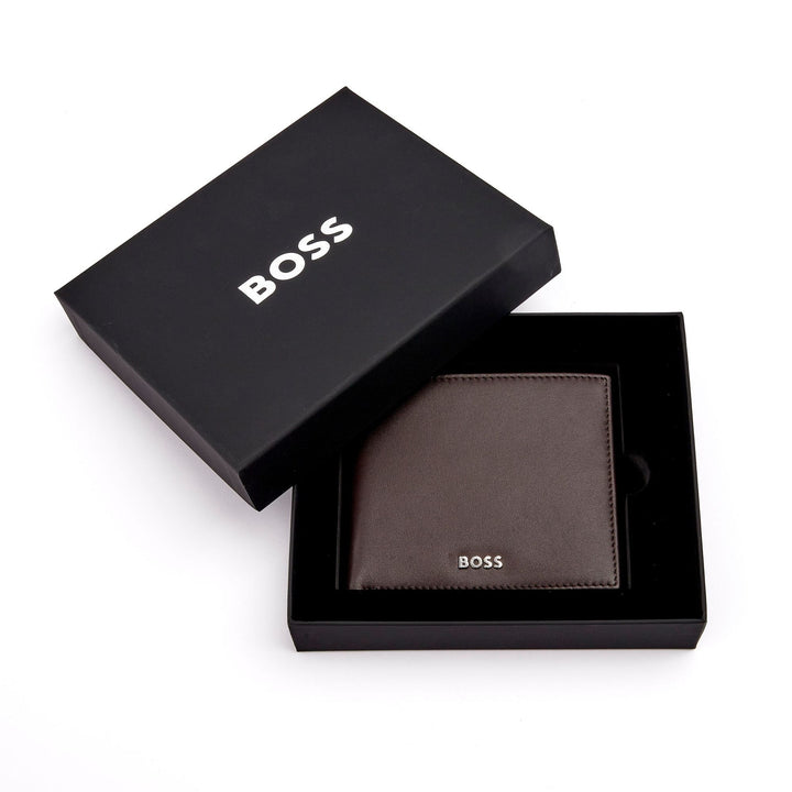 Hugo Boss Porta monete Classico Liscio Marrone HLM403Y