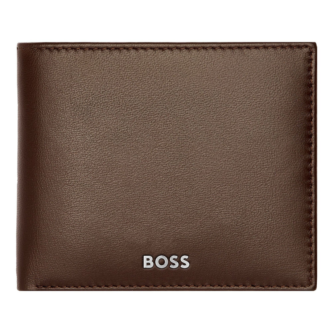 Hugo Boss Porta monete Classico Liscio Marrone HLM403Y