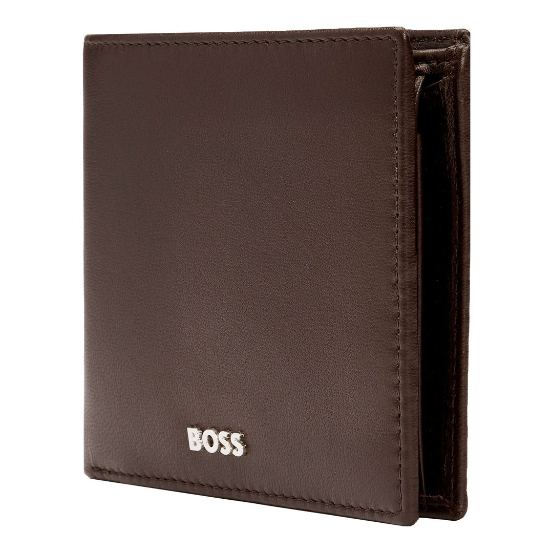 Hugo Boss Porta monete Classico Liscio Marrone HLM403Y