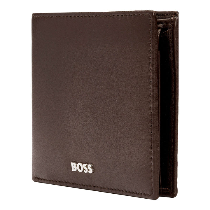 Hugo Boss Porta monete Classico Liscio Marrone HLM403Y