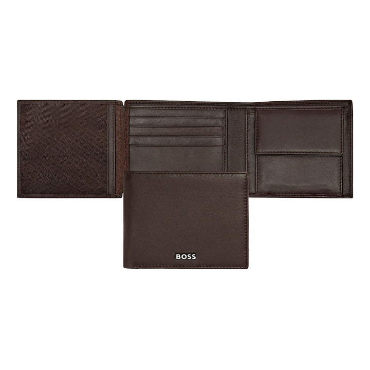 Hugo Boss Portafoglio porta soldi con patta Classico Liscio Marrone HLN403Y