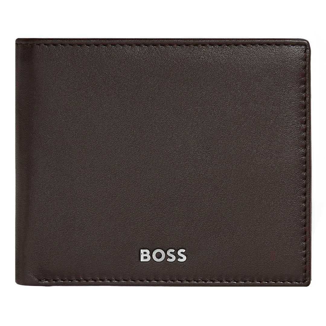 Hugo Boss Portafoglio porta soldi con patta Classico Liscio Marrone HLN403Y
