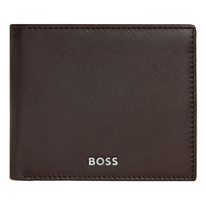 Hugo Boss Portafoglio porta soldi con patta Classico Liscio Marrone HLN403Y