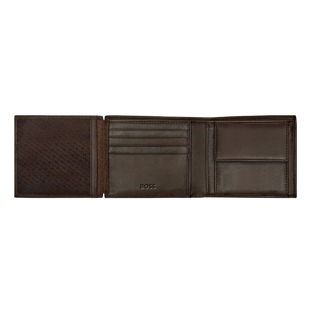 Hugo Boss Portafoglio porta soldi con patta Classico Liscio Marrone HLN403Y