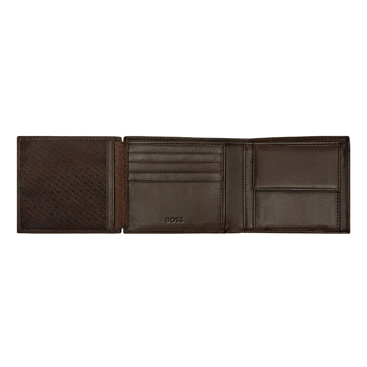 Hugo Boss Portafoglio porta soldi con patta Classico Liscio Marrone HLN403Y