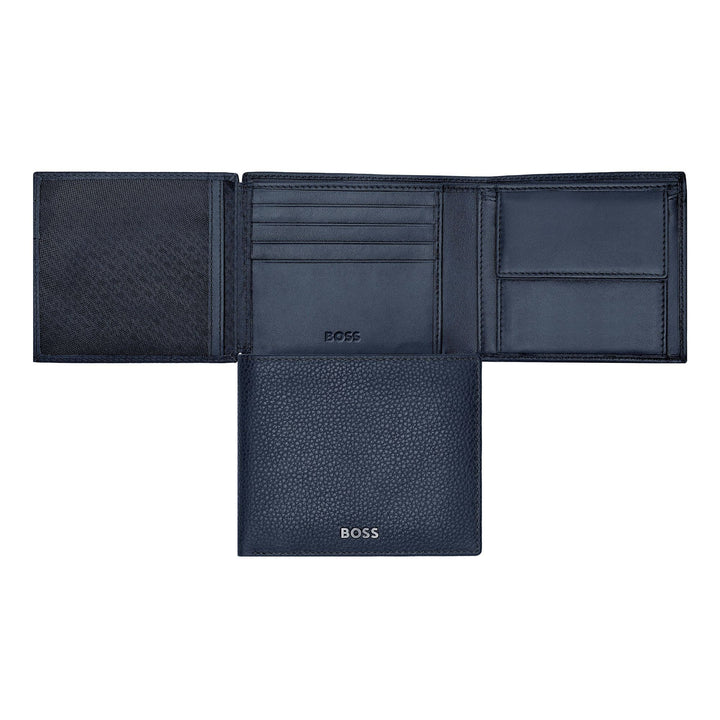 Hugo Boss Portafoglio con patta Classic Grained Navy HLN416N