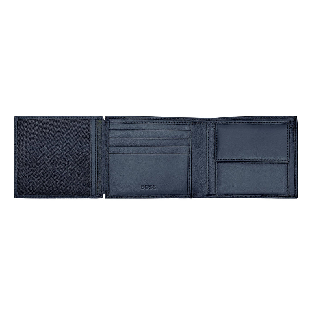 Hugo Boss Portafoglio con patta Classic Grained Navy HLN416N