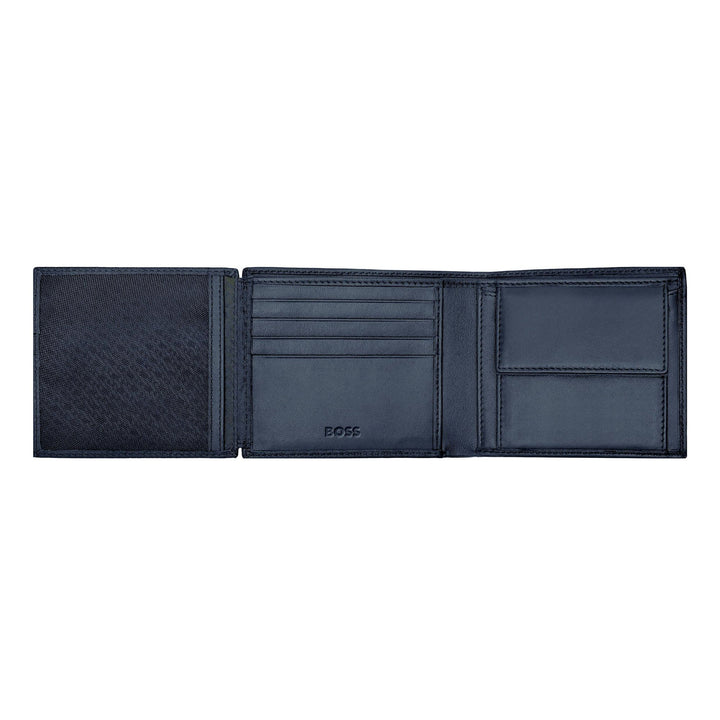 Hugo Boss Portafoglio con patta Classic Grained Navy HLN416N