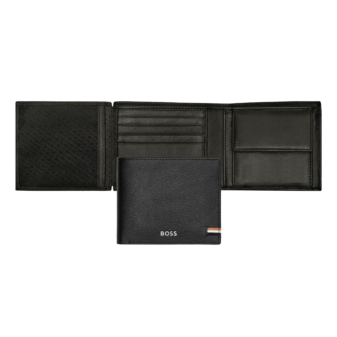 Hugo Boss Portafoglio porta soldi con patta Iconic Black HLN421A