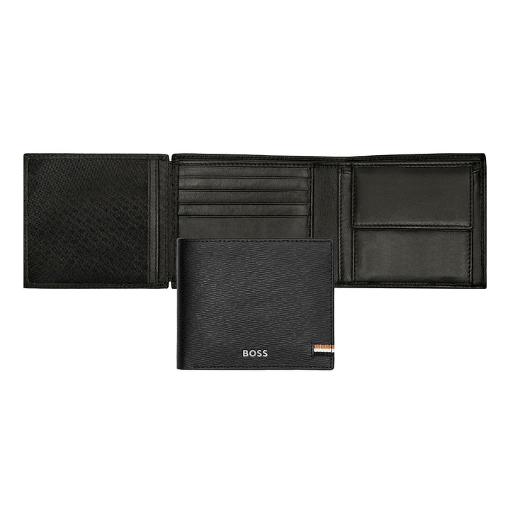 Hugo Boss Portafoglio porta soldi con patta Iconic Black HLN421A