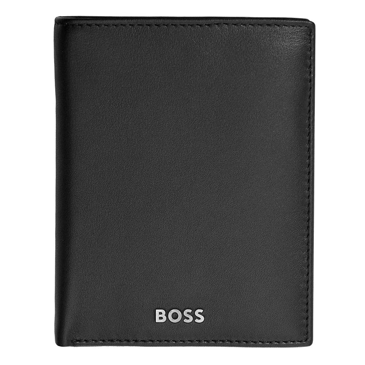 Hugo Boss Portafoglio verticale con patta Classico Liscio Nero HLO403A