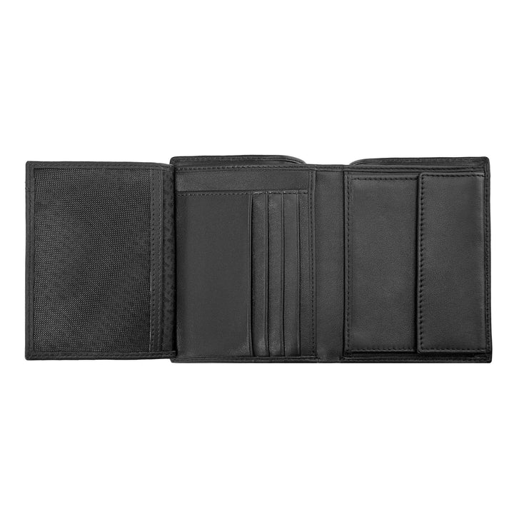 Hugo Boss Portafoglio verticale con patta Classico Liscio Nero HLO403A