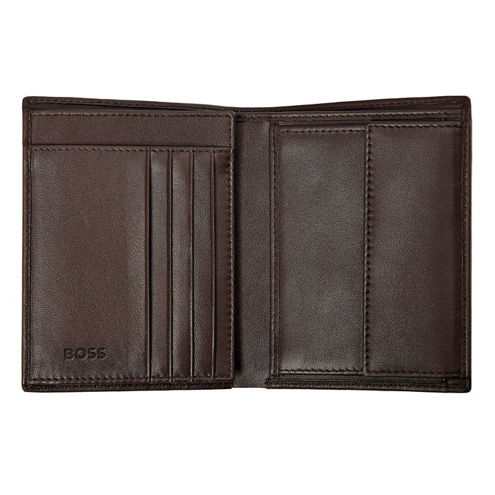 Hugo Boss Portafoglio verticale con patta Classico Liscio Marrone HLO403Y
