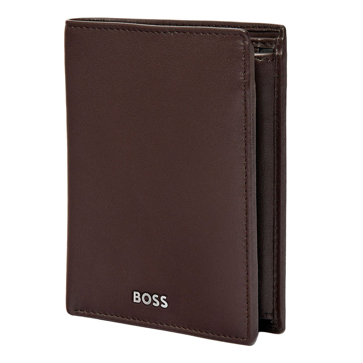 Hugo Boss Portafoglio verticale con patta Classico Liscio Marrone HLO403Y