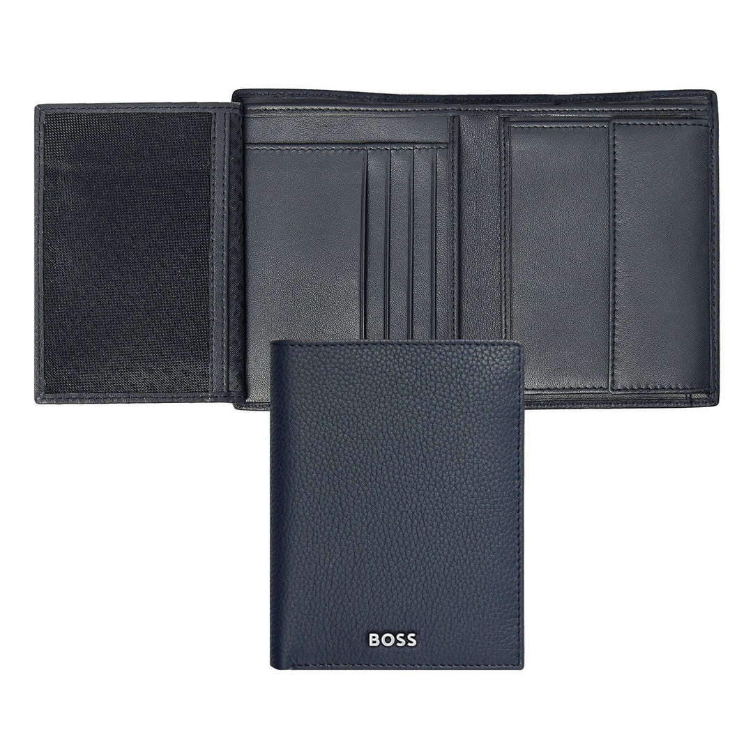 Hugo Boss Portafoglio verticale con patta Classic Granulato Navy HLO416N