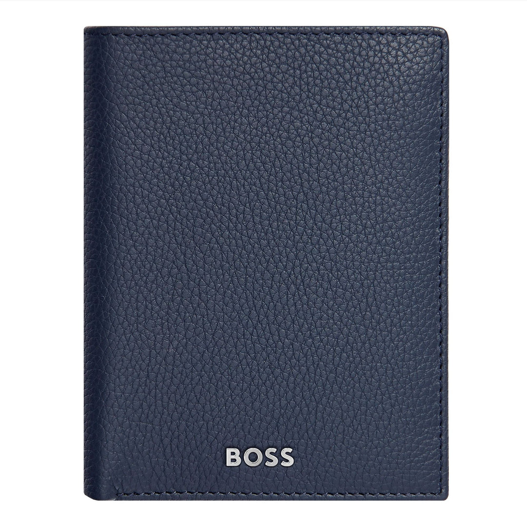 Hugo Boss Portafoglio verticale con patta Classic Granulato Navy HLO416N