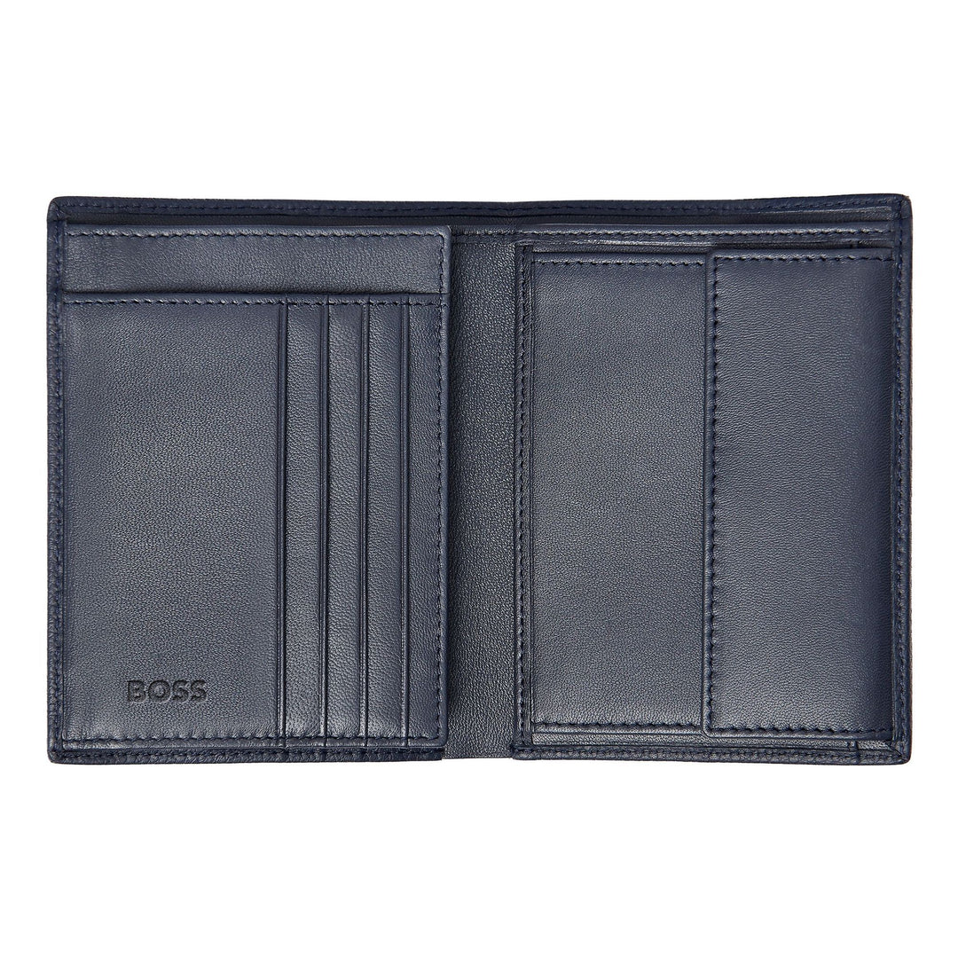 Hugo Boss Portafoglio verticale con patta Classic Granulato Navy HLO416N