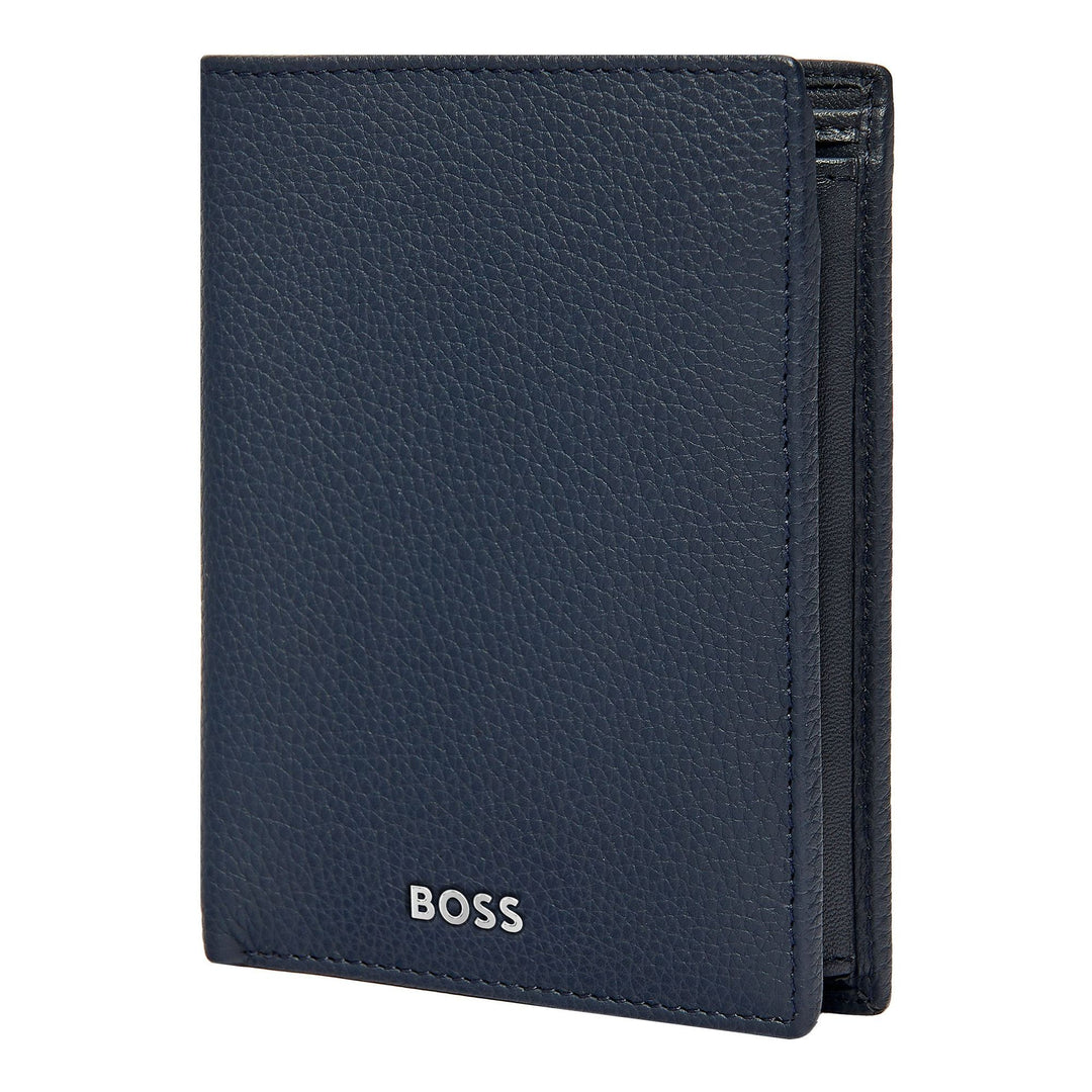 Hugo Boss Portafoglio verticale con patta Classic Granulato Navy HLO416N