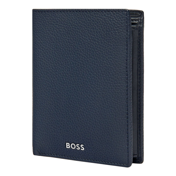 Hugo Boss Portafoglio verticale con patta Classic Granulato Navy HLO416N