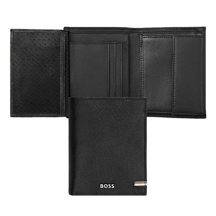 Hugo Boss Portafoglio verticale con patta Iconic Black HLO421A