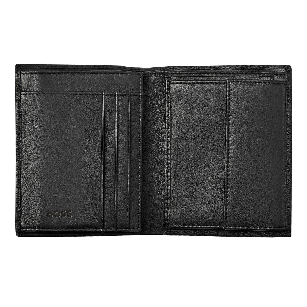 Hugo Boss Portafoglio verticale con patta Iconic Black HLO421A