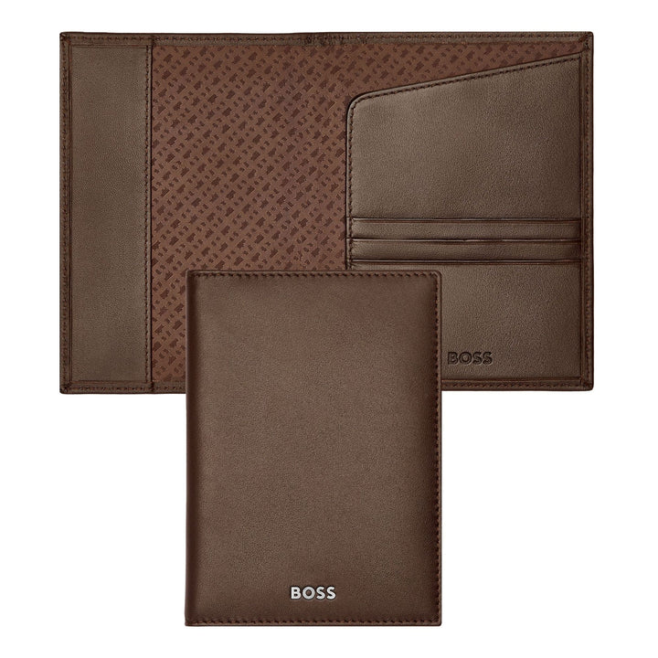 Hugo Boss Portapassaporto Classico Liscio Marrone HLP403Y