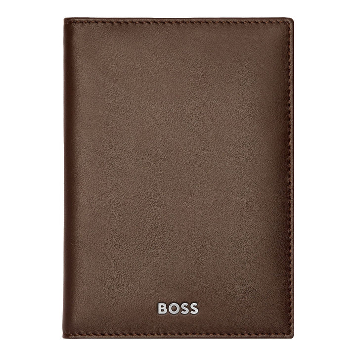 Hugo Boss Portapassaporto Classico Liscio Marrone HLP403Y