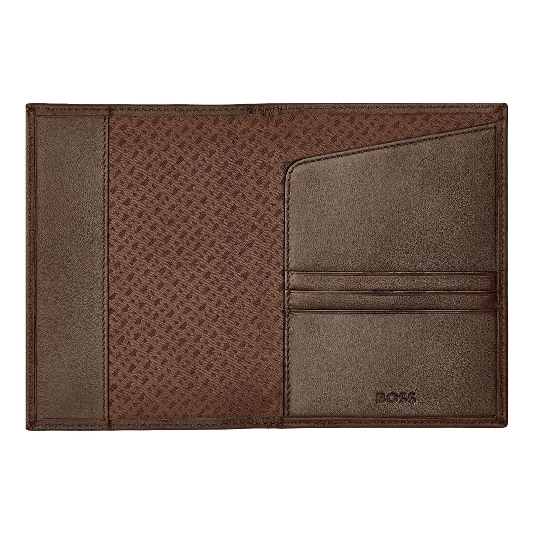 Hugo Boss Portapassaporto Classico Liscio Marrone HLP403Y
